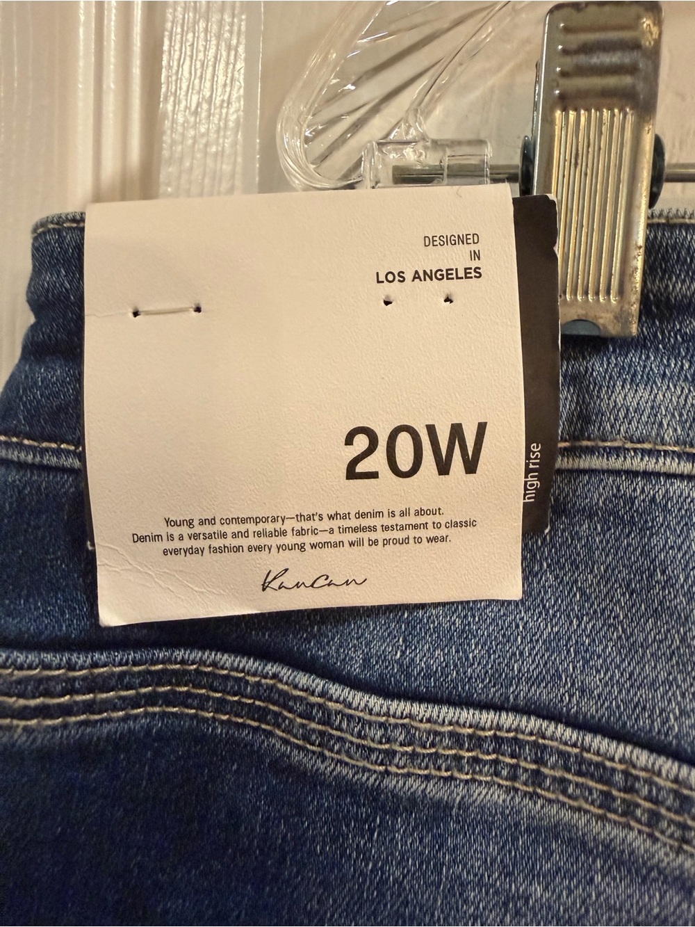 KanCan Dark Blue Button-Fly Denim Bermuda Shorts - Picture 9 of 9